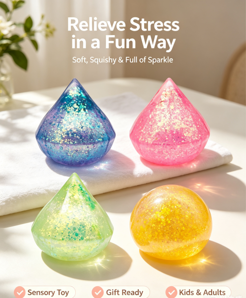 Diamond Maltose Glitter Drop Squishy Toy|Stress  ball toys|stress relief toys
