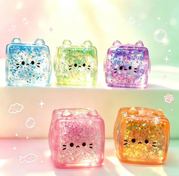 Malt Syrup Aurora Square Cat Squishy Toy|  Stresss ball toys|stress relief toys