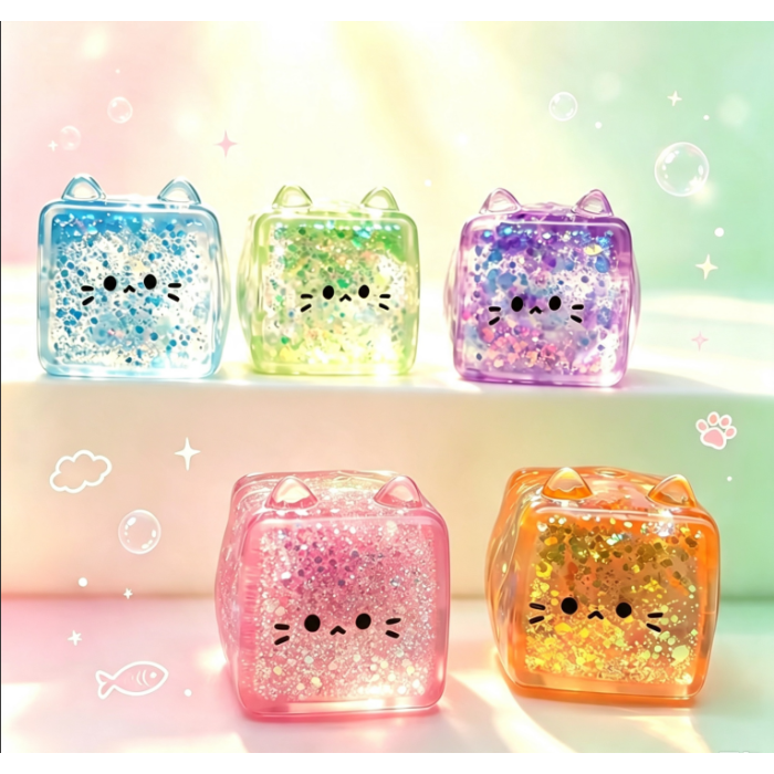 Malt Syrup Aurora Square Cat Squishy Toy|  Stresss ball toys|stress relief toys