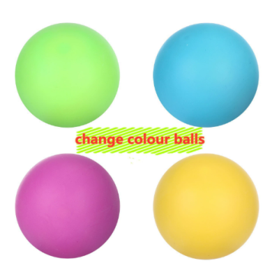 Color Changing Squishy Balls 4 Pack,TPR Temperature Stress Fidget Toys