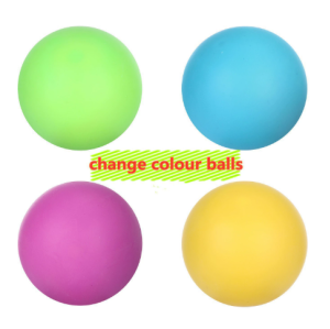 Color Changing Squishy Balls 4 Pack,TPR Temperature Stress Fidget Toys