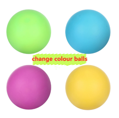 Color Changing Squishy Balls 4 Pack,TPR Temperature Stress Fidget Toys