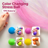 Color Changing Squishy Balls 4 Pack,TPR Temperature Stress Fidget Toys
