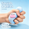 4Pcs Macaron Flour Squishy Balls, Cute Big Mouth Fidget Squeeze Toys
