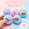 4Pcs Macaron Flour Squishy Balls, Cute Big Mouth Fidget Squeeze Toys