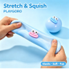 4Pcs Macaron Flour Squishy Balls, Cute Big Mouth Fidget Squeeze Toys