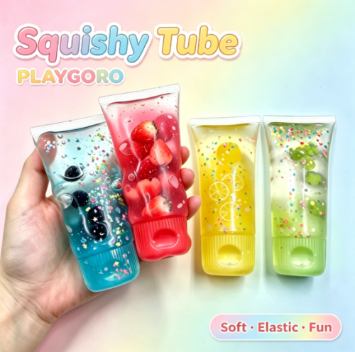 Kids Fruit Toothpaste Squishy Toys, 4 Pack Maltose Fluid Stress Toys