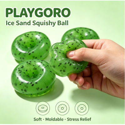 Kids Donut Slime Squishy Toys, 3 Pack Vaseline Filling Stress Toys