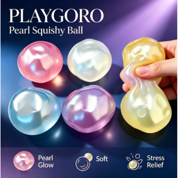 Shimmer Pearlescent Squishy Ball, Kids Party Favor Toy