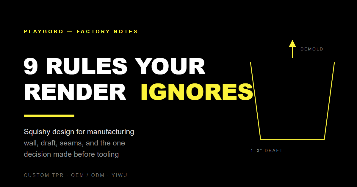 Squishy Design for Manufacturing: 9 Rules Your Render Ignores