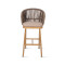 Nordic Rope Weaving Outdoor Hotel High Bar Chair