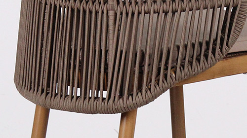 Nordic Rope Weaving Outdoor Hotel High Bar Chair