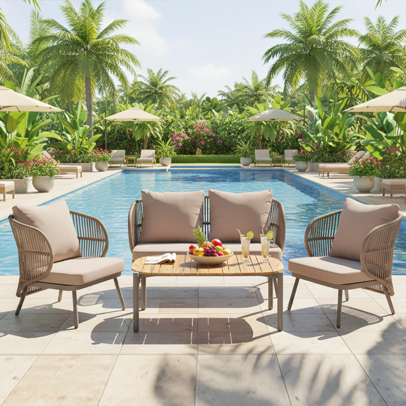 Rope Weave Outdoor Sofa Set