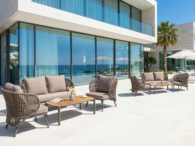 Rope Weave Outdoor Sofa Set