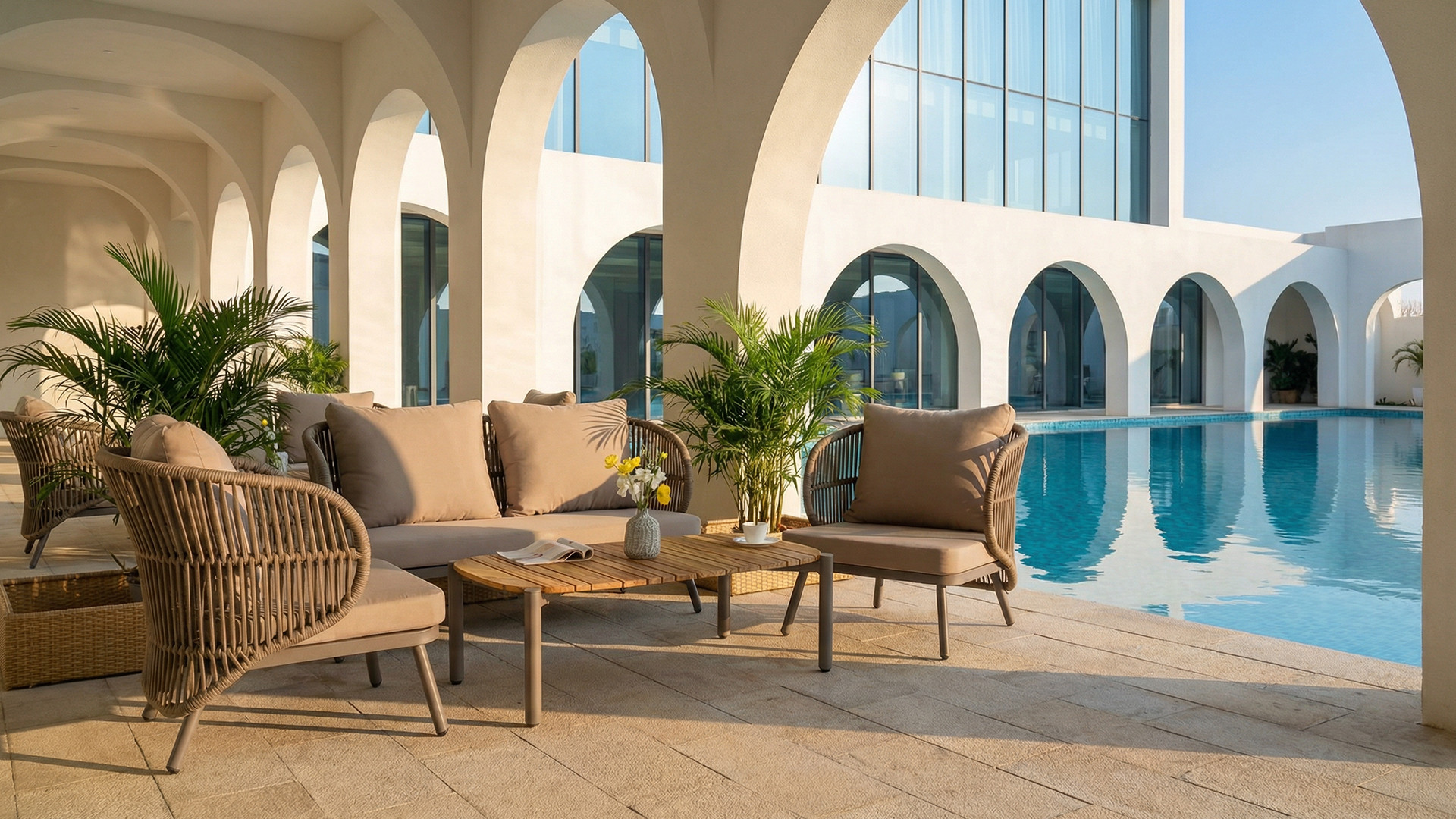 Rope Weave Outdoor Sofa Set