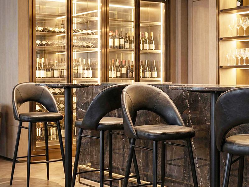 Faux Leather Bar Chair