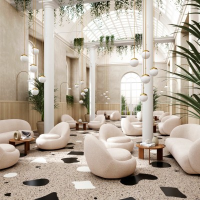 Contemporary Round Modular Sofa Set For Hotel Reception & Lounge