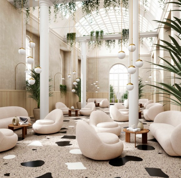 Contemporary Round Modular Sofa Set For Hotel Reception & Lounge