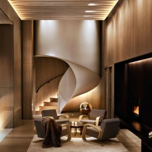 Elegant Curved Leisure Chair For Hotel VIP Lounges & Suites