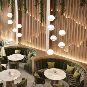High-End Hotel Furniture Customizable Curved Booth Seating