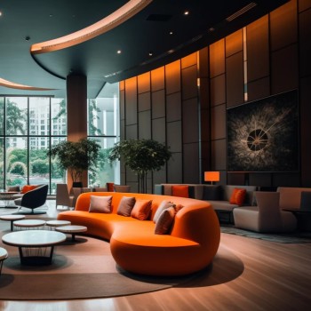 Customizable Curved Art Sofa For Hotel & Hospitality Interior Design
