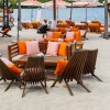 Outdoor Leisure Chair with Teak Frame for Hotel Patio & Balcony