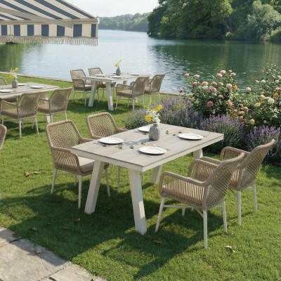 Customizable Outdoor Dining Table for Hotel Coastal Resorts