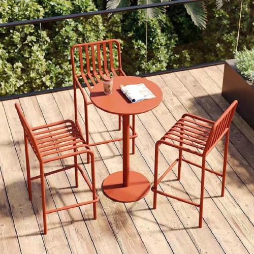 Durable Outdoor Bar Height Table For High-Traffic Hotel Patio & Bar Areas