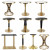 Minimalist Powder-Coated Table Base With Gold Accent For Hotel Tables