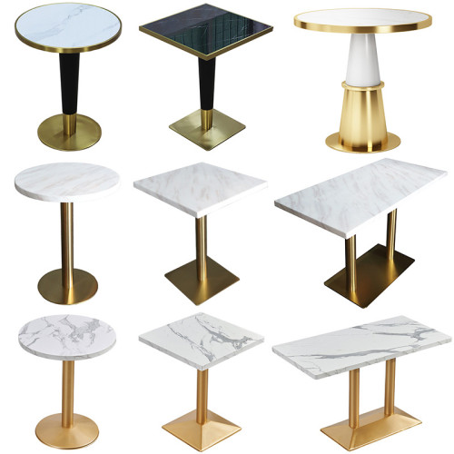 Customizable Table Top Wood Marble For Hotel Restaurant & Cafe Use