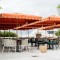 Heavy-Duty Cantilever Offset Umbrella with 360° Rotation for Beachfront Hotel Decks