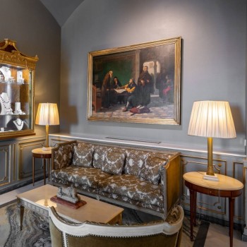 Renaissance-Style Figurative Canvas Art with Antique Gilded Frame for Hotel