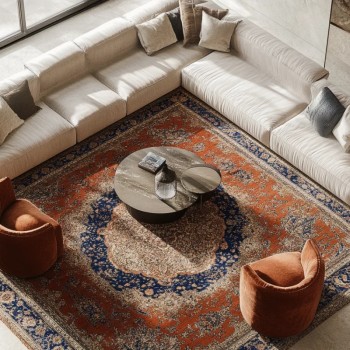Vintage-Inspired Persian Rug For Modern Hotel Room & Lounge Lobbies Areas