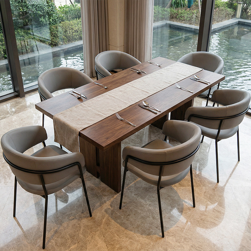 Curved Backrest Faux Leather Upholstered Chair