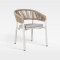 Luxury Woven Rope Premium Hotel Outdoor Patio Dining Chair With Cushion