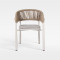 Luxury Woven Rope Premium Hotel Outdoor Patio Dining Chair With Cushion