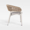 Luxury Woven Rope Premium Hotel Outdoor Patio Dining Chair With Cushion