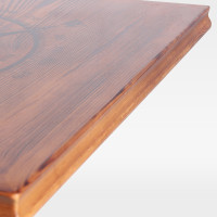 Vintage Rustic Square Nautical Compass Engraved Wooden Table Top