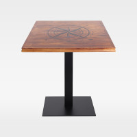 Hotel Restaurant Cafe Black Cross Bracket Thick Metal Table Base
