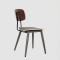 Industrial Style Metal Walnut Plyood Commercial Hotel Dining Chair