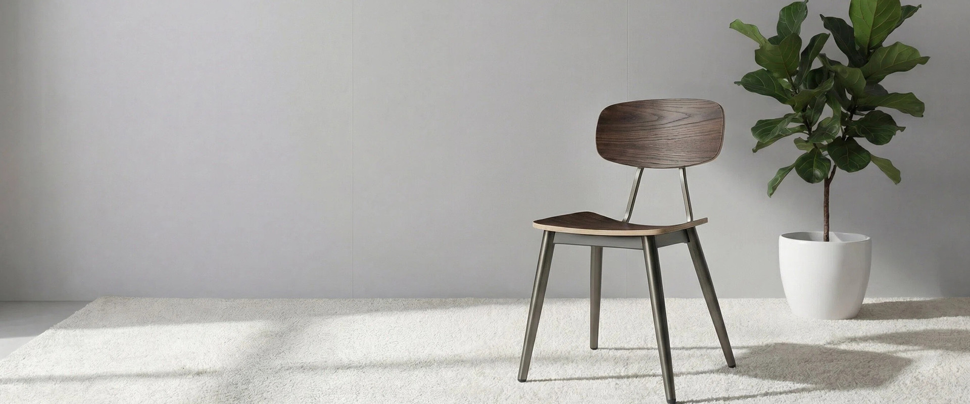 Walnut Plyood Commercial Hotel Dining Chair