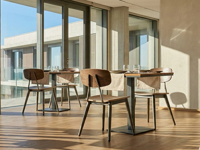 Walnut Plyood Commercial Hotel Dining Chair