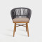Modern Stackable Woven Rope Outdoor Hotel Dining Chair