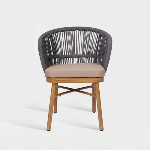 Modern Stackable Woven Rope Outdoor Hotel Dining Chair