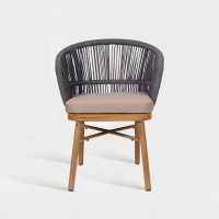 Modern Stackable Woven Rope Outdoor Hotel Dining Chair