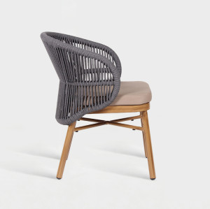 Modern Stackable Woven Rope Outdoor Hotel Dining Chair