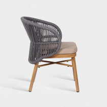 Modern Stackable Woven Rope Outdoor Hotel Dining Chair