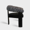 Modern Curved Back Upholstered Fabric Dining Chair For Hotel Restaurant