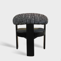 Modern Curved Back Upholstered Fabric Dining Chair For Hotel Restaurant