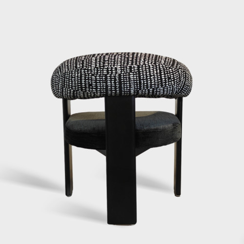 Modern Curved Back Upholstered Fabric Dining Chair For Hotel Restaurant